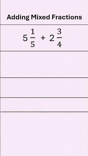 Adding mixed fractions