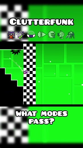 What Gamemodes Pass Clutterfunk Mini Ship? #geometrydash