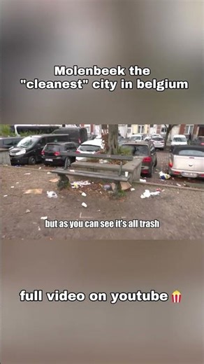 The "Cleanest" Place in Belgium? Molenbeek 🇧🇪🗑️ #shorts #brussels #molenbeek