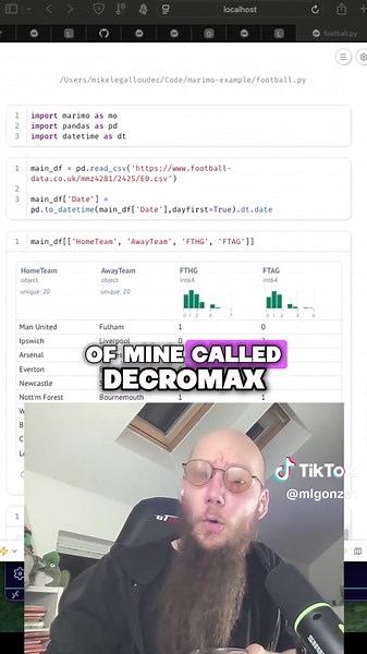 Time could be up for Jupyter notebooks. Marimo is a modern re implementation of notebooks and how they work in Python. Thanks to @DECROMAX #coding #python #developer #marimo #data