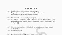 magnetism notes.pdf - Physics - Notes - Teachmint