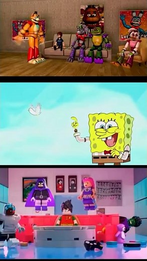 Look a Birdie! Spongebob vs LEGO vs FNAF | FNF Mods