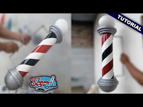 COMO HACER UN POLO DE BARBERÍA (PASO A PASO) / HOW TO MAKE A BARBER POLE | DIY BARBER POLE