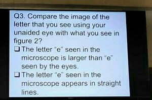 Q3. Compare the image of the letter that you see using your una... | Filo
