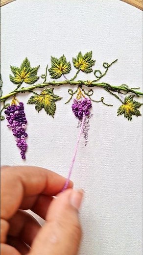 Gorgeous floral embroidery tips 😍 #shorts #viral #ytshorts #trending