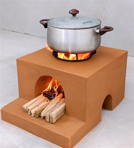 How to make a wood stove with clay Primitive technology | Genius Upcycle DIY