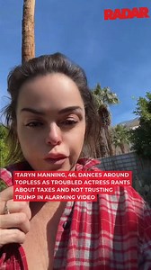 Taryn Manning sparked concern after appearing topless and ranting about taxes and not trusting Trump in a new video. 😳 Link below for all the details. (🎥: INSTAGRAM) https://radaronline.com/p/taryn-manning-topless-taxes-not-trusting-trump-video/ | Radar Online