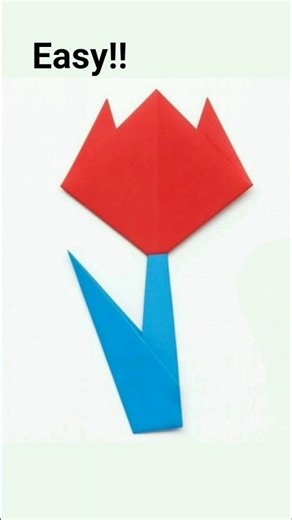 Easy Paper Flower and Stem Tutorial #shorts