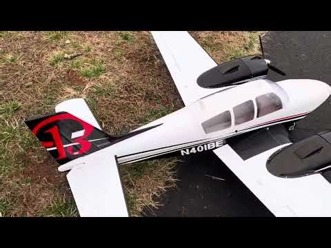 Beechcraft Baron G58 by Nexa / VQ Models - Maiden preflight checks and taxi test FAIL!