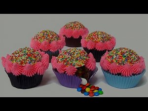 how to make rainbow pinata dome cupcakes