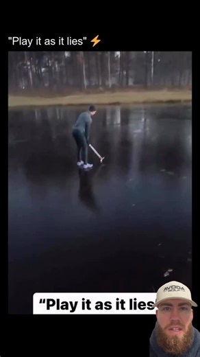 Ian Gillis on Instagram: "Play it as it lies 😳 #golf #reels #ice #fail"