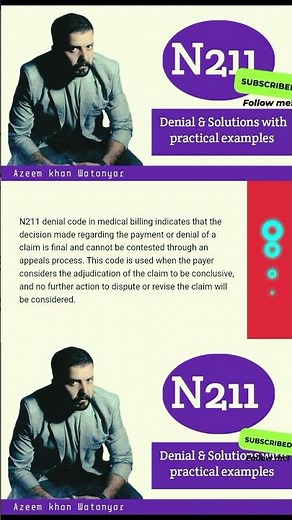 What is N211 denial code in medical billing | Common Denials Training