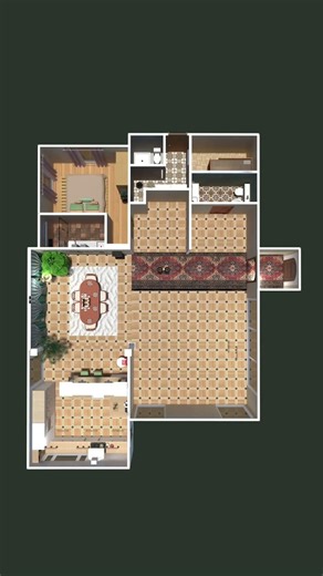 Satisfying 3D Apartment Build: From Empty Floor Plan to Luxury Home
