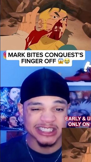 Mark bites off Conquest's finger