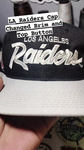 LA Raiders Cap Changed Brim and Top Button #capsmith #CapClinic #PrinceCire #suanoy4400 #caprestoration #brims #topbutton | Eric Grulla