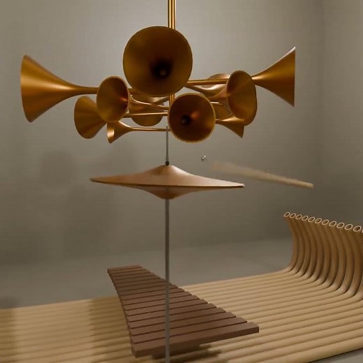 Musical performance animation, inspired by Animusic