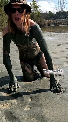 Sinking in quicksand next to a hiking trail #quicksand #mud