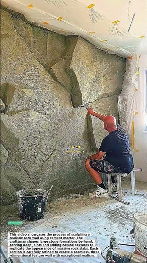 Amazing Faux Rock Wall Construction | Handcrafted Cement Wall Art