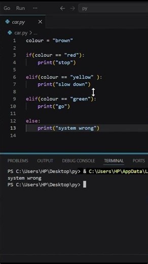 Python part 5:Traffic Light Logic.if-else statement at a time. #Python #coding