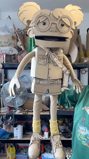 Sam Wilde on Instagram: "Here is a full pic of Arti from Cardboard Adventures The Series, our Kickstarter is currently up and running to try and get our new digital YouTube series finished and launched, we’re also going to create a digital workshop where I will teach you how to make this puppet and all her variations!! You can find the link in my bio, my stories or head to Kickstarter.com and search for Cardboard Adventures The Series and anything you can contribute is REALLY appreciated… cus if