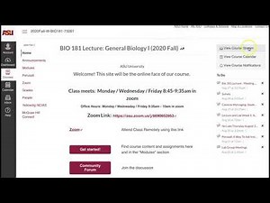 Accessing ASU Course on Canvas