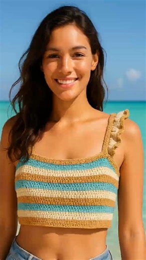 Top a crochet veraniego 🌴✨ | Teje esta belleza para la playa