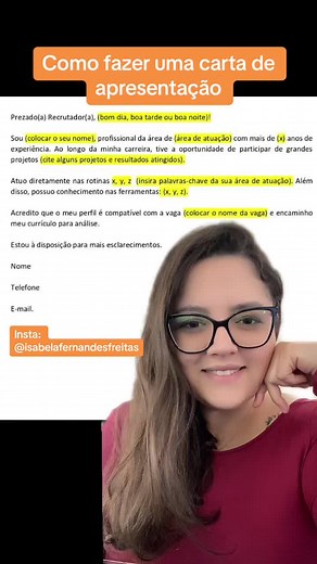 Como fazer uma carta de apresentação. #processoseletivo #vaga #carreira #cartadeapresentação #recrutamentoeselecao #emprego #entrevistas #fyp