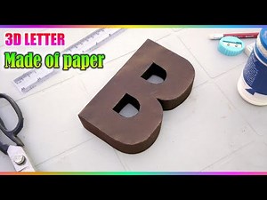 3d letters from paper, letter B b
