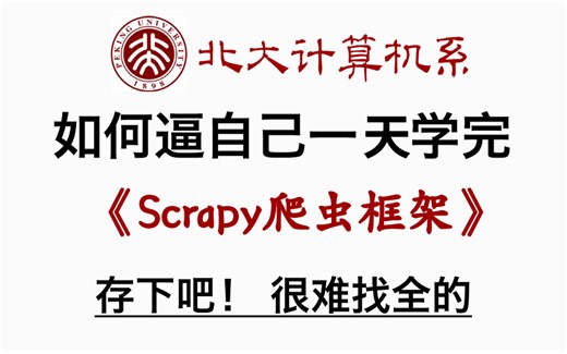 这绝对是目前B站讲的最好的Scrapy全套教程，只花2小时彻底搞懂Scrapy|23完整版-图解+分析+实战|全程干货，即学即用！！
