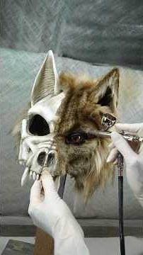 How to make a wolf headpiece #wolfmask #skullmask #cosplay #diy