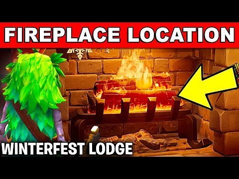 Warm yourself by the Fireplace in the Winterfest Lodge *LOCATION* Winterfest Challenges (Fortnite)