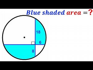 Can you find the Blue shaded region area? | (Circle) | #math #maths | #geometry