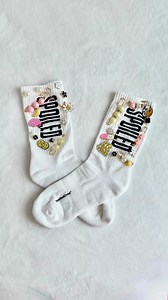 2.9K views · 209 reactions | BRB customizing all our socks with charms ‍♂️ Featured: Classic Spoiled Socks #spoiledchild #gems #charms #customizing #diy #socks | SpoiledChild | Facebook