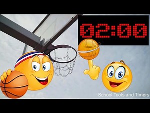 2 Minute 🏀 Basketball 🏀 Countdown Timer - Buzzer Beater Sound and Crowd Cheers!