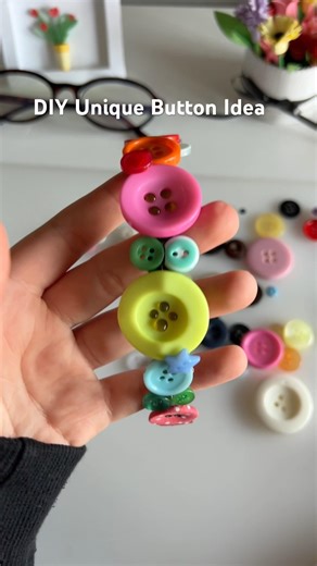 DIY Amazing Button Craft Idea ❤️ Unique handmade project #buttons #handmade #diyideas