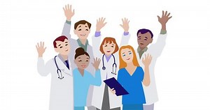 Doctors Nurses Team Waving Camera Animation 库存影片视频（100% 免版税）1021310710 | Shutterstock