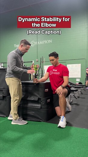 Dynamic Stability for the Elbow Here’s an easy way to perform rhythmic stabilization for the forearm and elbow. You can have the athlete hold a stick and perform stability for wrist pronation and supination, ulnar and radial deviation, and wrist flexion and extension. Do you want to work with baseball players? Check out my online course and become a Baseball Rehabilitation Specialist: https://mikereinold.com/baseball-rehabilitation-specialist/ #baseballrehab #baseballpt #baseballperformance #tom