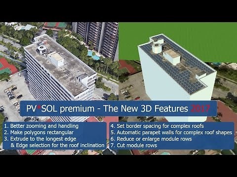 [Tutorial] PV*SOL premium – The New 3D Features 2017 (PV system - Miami USA)