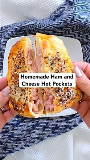 Homemade Hot Pockets (Easy Ham & Cheese from Scratch) #shorts