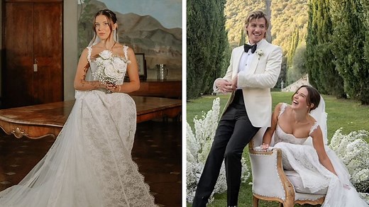 Millie Bobby Brown Marries Jake Bongiovi in Galia Lahav Wedding Dress [PHOTOS]