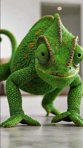 Chameleon Catches Cockroach in Slow Motion! 🦎🐜 | Amazing Nature Footage #wildlife #animalvideos