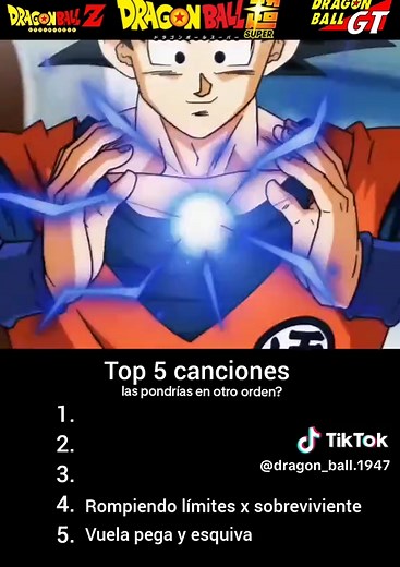 Las mejores canciones de Dragon ball | #tiktok #fyp #Viral #dragonball #parati