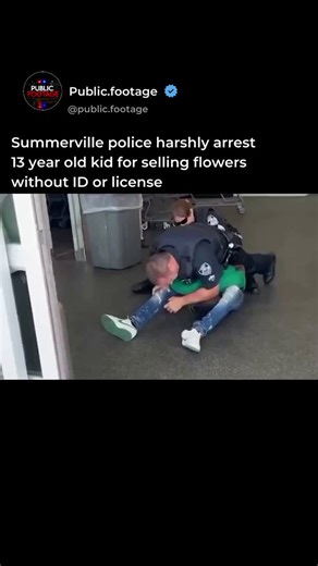 🔥 A kid selling flowers shouldn’t be brutalizedA 13‑year‑old in Summerville was arrested after officers turned a simple license check into a full‑blown takedown. What started as selling handmade roses outside a Walmart became another example of cops escalating where they should’ve de‑escalated.