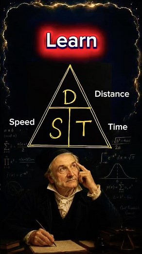 Distance Speed Time Formula Trick | D = ST Triangle Method | Easy Math Formula#maths #education