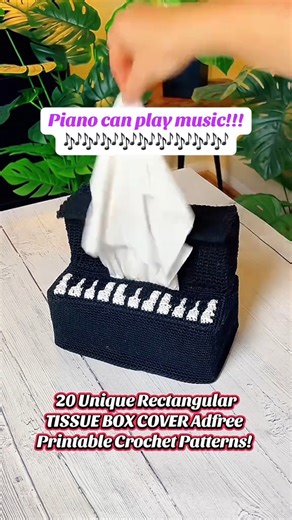 Finally it’s here! Get 20 Rectangular Unique Tissue Box Cover Crochet Patterns, adfree and printable! --> https://easynhc.com/fbadRTBCreel1 So far crocheters unite and said that these ones are their favorites: ❇️Piano - can play actual music with a speaker! ❇️Train ❇️School Bus ❇️Pool Table - you can actually play with ❇️Lamp - with a functional wireless light! ❇️Gingerbread House ❇️Dog ❇️Cat ❇️Book and sooo many more! Which one is your favorite? Wanna see them all? Or better: wanna get them all