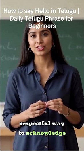 Learn Telugu : How to say Hello in Telugu | Daily Telugu Phrase for Beginners