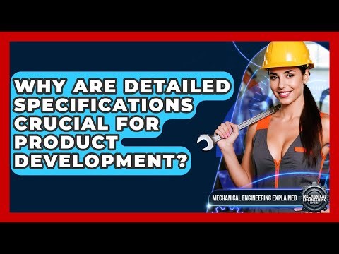 Why Are Detailed Specifications Crucial For Product Development? - Mechanical Engineering Explained