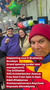 Happening now in Bushwick, Brooklyn Grand opening (under new management) The Grillfather 545 Knickerbocker Avenue Free food from 3pm to 6pm #deli #Hablamos #restaurantowners #nycfood #nyceats #brooklynny | Leon Jameson Suseran