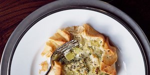 Leek and taleggio filo parcels