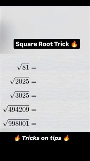 Amit sir on Instagram: "वर्गमूल की सबसे आसान ट्रिक....... #squaretricks #shorts #squareroottricks #amitsir #quant #maths #mathsskills #brainteaser #aptitude #mathsmemes #explore #explorepage #exploremore #fyp #foryoupage #tableof13 #mathsmagic #mathsreels #new #newsong #newyork #trending #trendy #trendingreels #trendingsongs #study #studygram #tricks #mathswalaamitsir #trending @mathswalaamitsir"